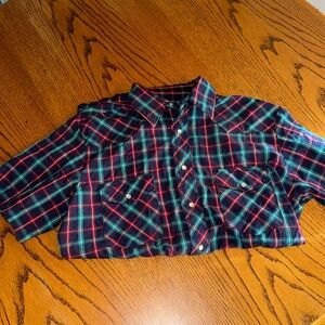 Vintage wrangler pearl snap